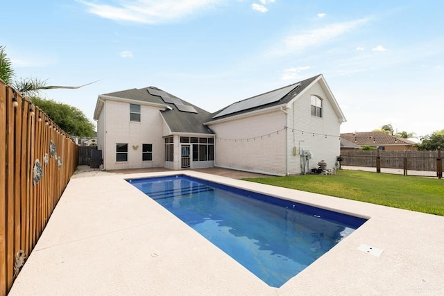 3222 Princess St, Edinburg, TX 78539 - view of pool featuring a sunroom and a patio
