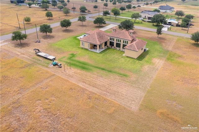 drone / aerial view featuring a rural view