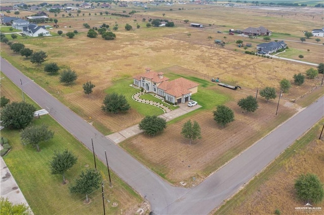 drone / aerial view with a rural view