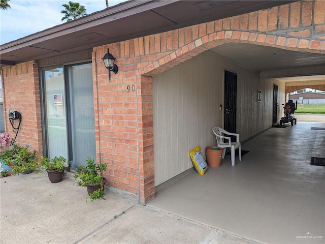 view of doorway to property