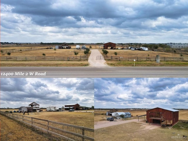 exterior space featuring a rural view