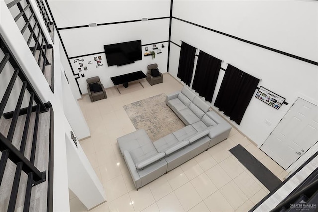 1820 Hill Dr, Mission, TX 78572 - living area featuring tile patterned floors