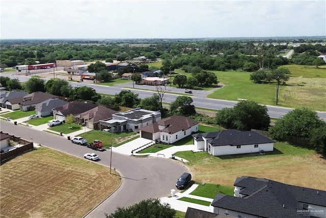 aerial view with a residential view