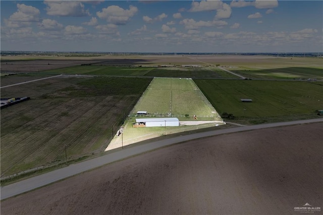 aerial view with a rural view