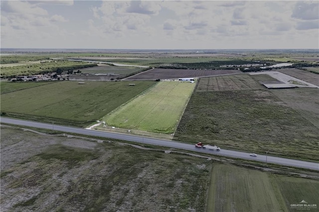 bird's eye view with a rural view