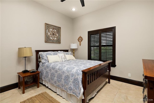 bedroom with ceiling fan