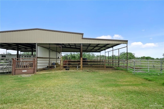 view of horse barn