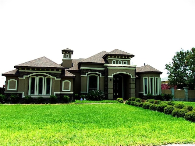 view of front of house featuring a front yard