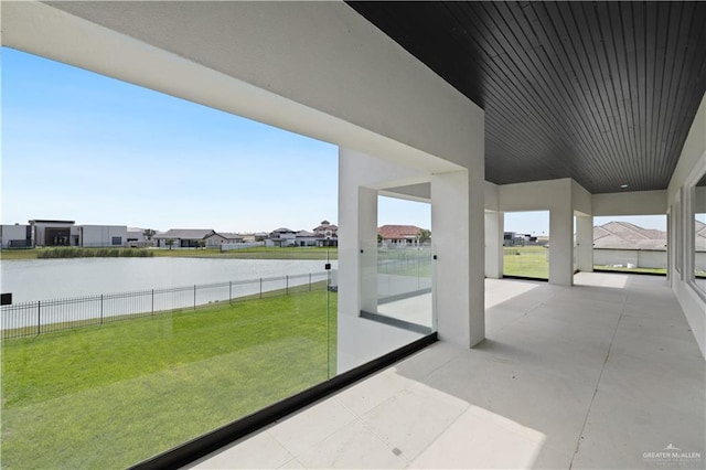4648 Estancia Pkwy, Mcallen, TX 78504 - view of patio / terrace with a water view and a residential view