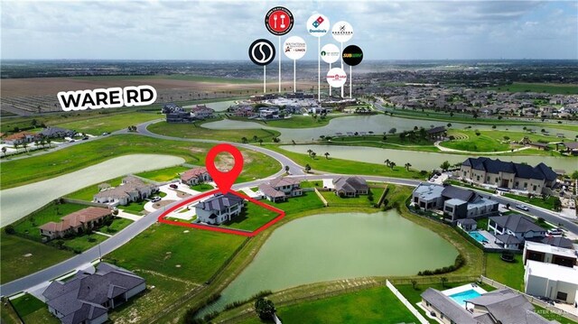 4648 Estancia Pkwy, Mcallen, TX 78504 - aerial view of residential area featuring a nearby body of water