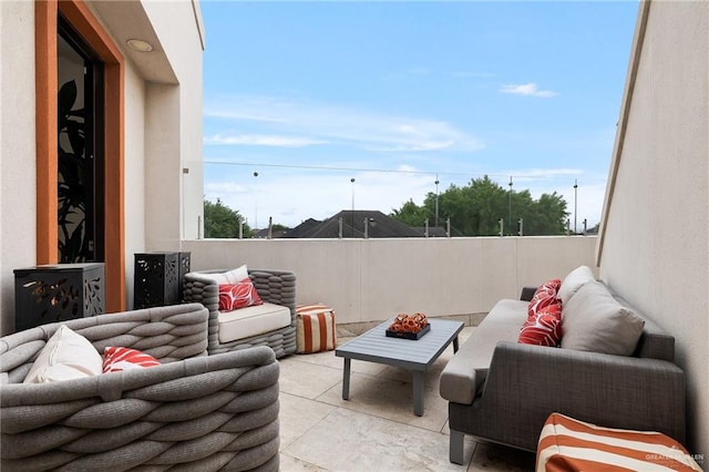 view of patio / terrace featuring an outdoor hangout area