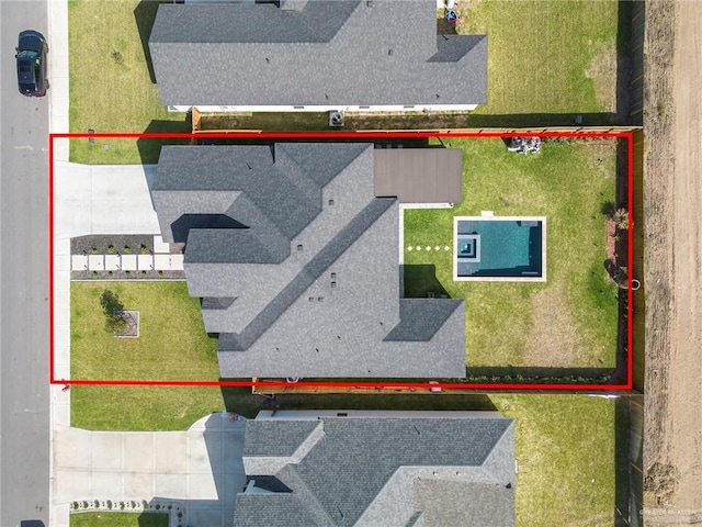 1806 E 28th St, Mission, TX 78574 - aerial view of property's location featuring property parcel outlined