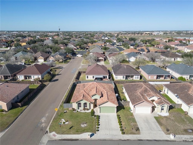 drone / aerial view with a residential view