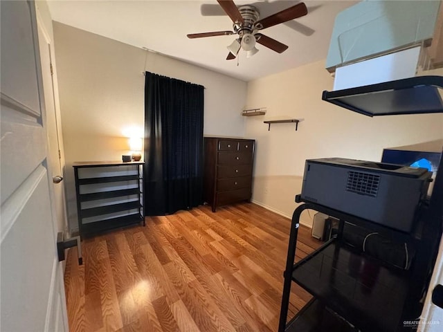 9216 N 31st St, Mcallen, TX 78504 - bedroom with wood finished floors and ceiling fan