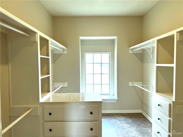 view of walk in closet