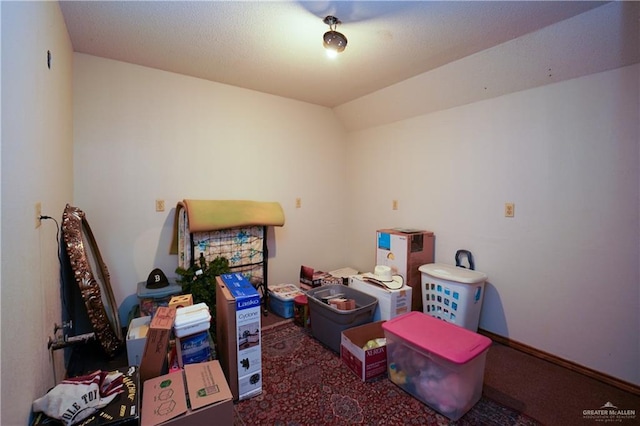 603 S Alamo Rd, Alamo, TX 78516 - interior space with carpet and vaulted ceiling