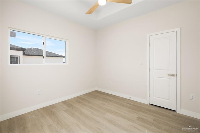 2510 E Solar Dr, Mission, TX 78574 - spare room featuring ceiling fan and light wood-type flooring