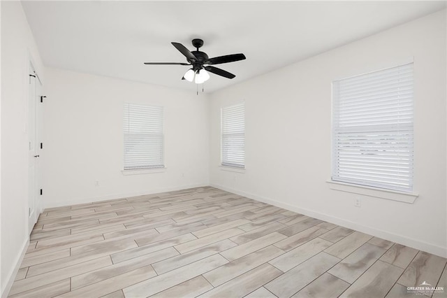 321 E Stubbs St, Edinburg, TX 78539 - spare room with light wood-type flooring and a ceiling fan