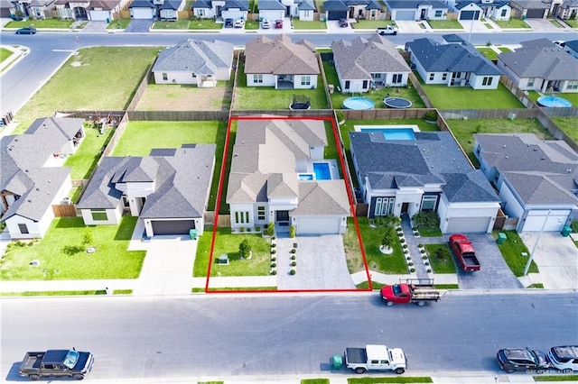 1306 E Danielle Ave, Pharr, TX 78577 - aerial view of residential area featuring property parcel outlined