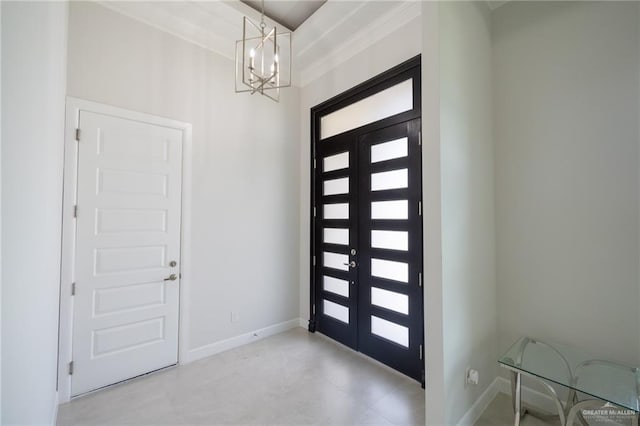 1306 E Danielle Ave, Pharr, TX 78577 - entryway with a chandelier, healthy amount of natural light, and baseboards