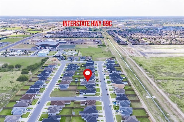 1306 E Danielle Ave, Pharr, TX 78577 - aerial view of property and surrounding area with nearby suburban area