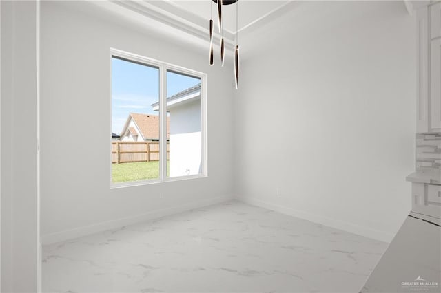 unfurnished dining area featuring a healthy amount of sunlight