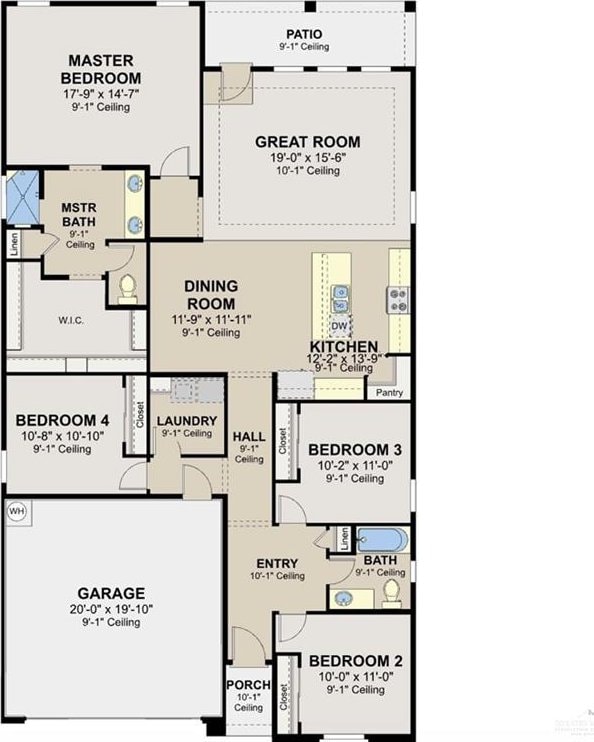 4816 S Landon Ave, Edinburg, TX 78539 - view of floor plan / room layout