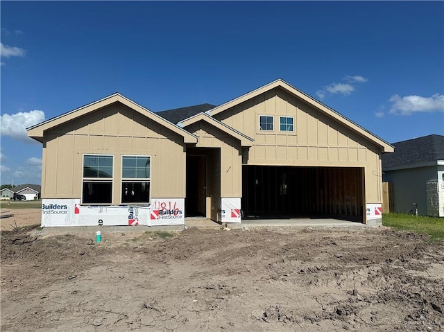 4816 S Landon Ave, Edinburg, TX 78539 - unfinished property with a garage and board and batten siding