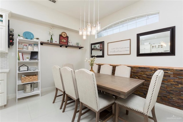 view of dining area