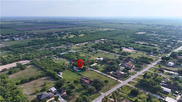 aerial overview of property's location with rural landscape