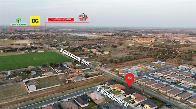 birds eye view of property featuring a residential view