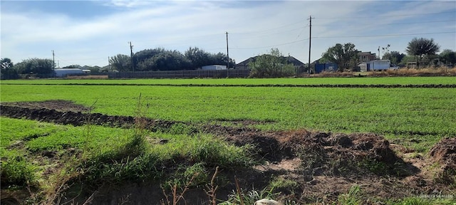 view of yard featuring a rural view