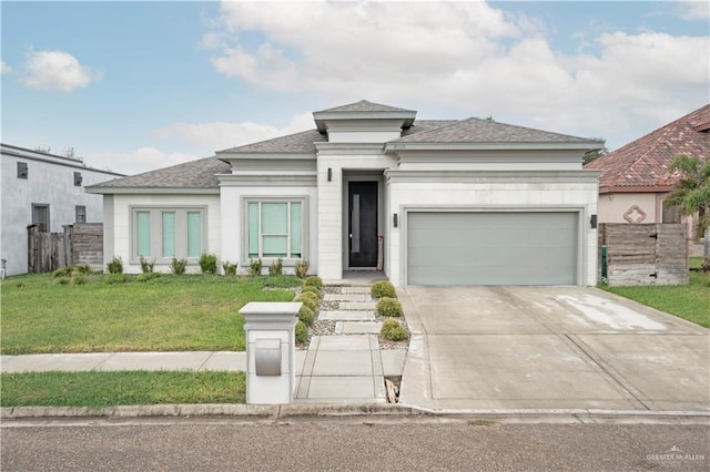 2008 S Erica St, Pharr, TX 78577 - prairie-style home with a garage, concrete driveway, and roof with shingles
