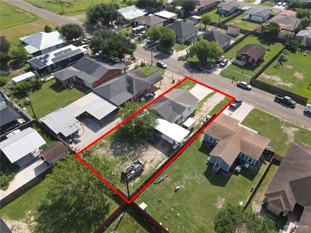3411 Juan St, Edinburg, TX 78541 - aerial perspective of suburban area featuring property parcel outlined