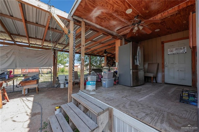 3411 Juan St, Edinburg, TX 78541 - view of patio featuring a ceiling fan
