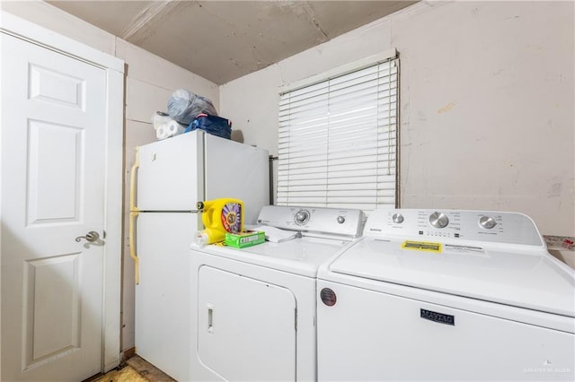 1914 W Barcelona Ave, Harlingen, TX 78550 - clothes washing area featuring washing machine and clothes dryer and laundry area