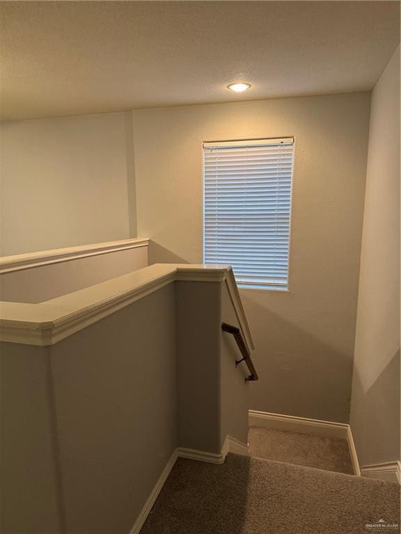 4717 Violet Ave, Mcallen, TX 78504 - staircase with baseboards, recessed lighting, and carpet floors