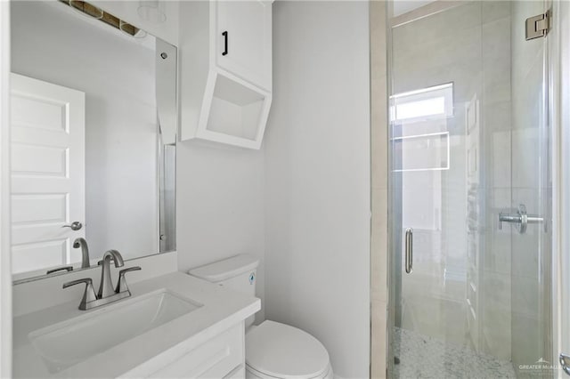 1003 Short Rd, San Juan, TX 78589 - full bathroom with vanity, a shower stall, and toilet