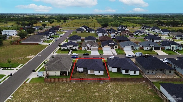 915 Rockford Dr, Alton, TX 78573 - aerial perspective of suburban area with property parcel outlined