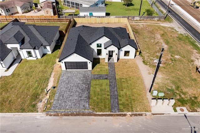 bird's eye view with a residential view