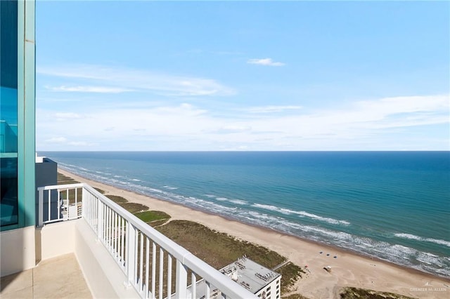 310-A Padre Blvd Unit 3102, South Padre Island, TX 78597 - balcony with view of water and beach