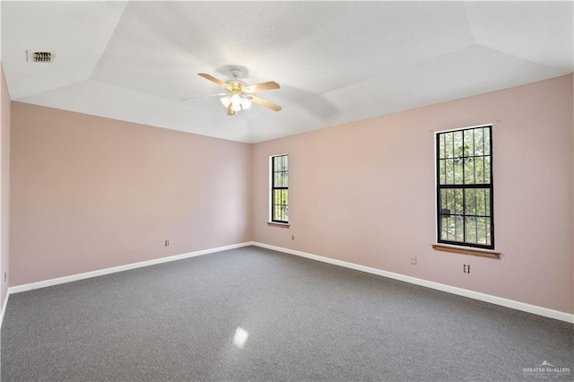 3401 Del Norte Dr, Mission, TX 78574 - spare room featuring ceiling fan, baseboards, a healthy amount of sunlight, and visible vents