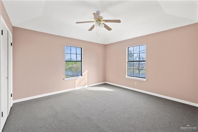 3401 Del Norte Dr, Mission, TX 78574 - empty room with a ceiling fan, carpet floors, a healthy amount of sunlight, and baseboards