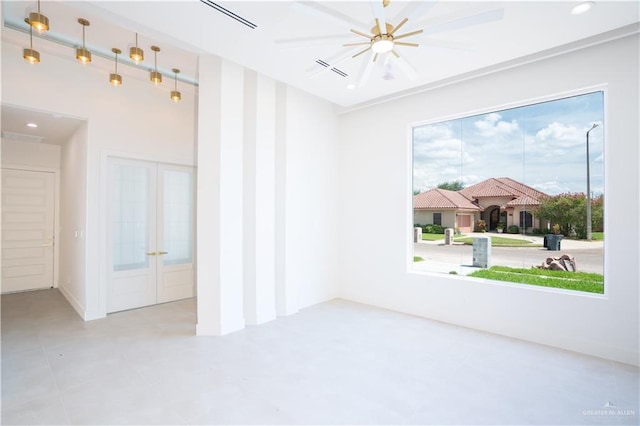 2607 Cottonwood St, Mission, TX 78574 - empty room featuring french doors and recessed lighting