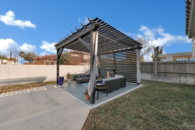 view of patio / terrace with a pergola