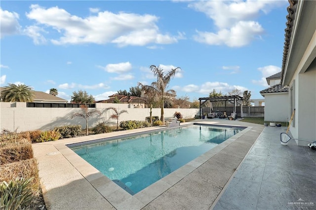 view of pool featuring a pergola