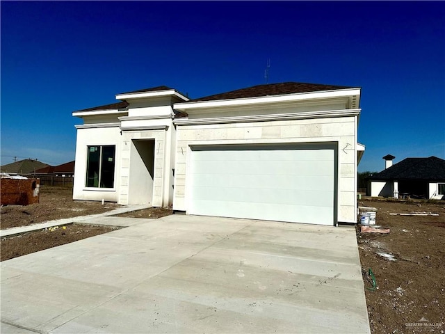 view of front of home featuring a garage