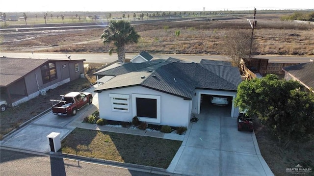 aerial view featuring a rural view