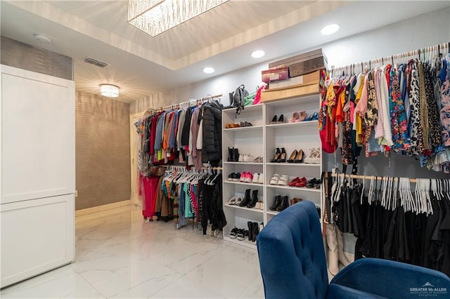 view of walk in closet