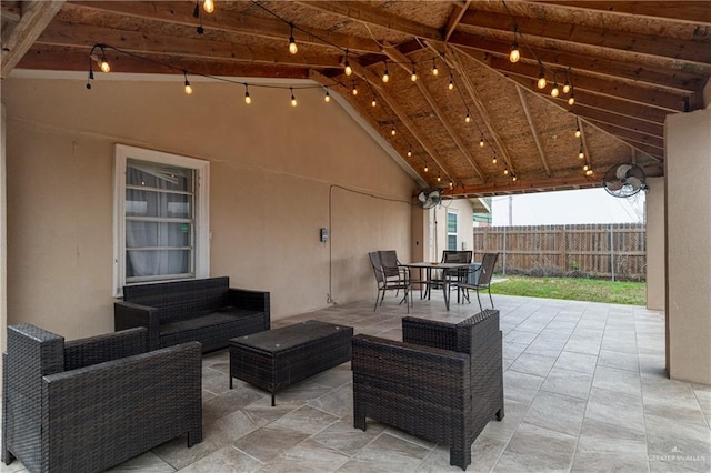 view of patio with an outdoor living space